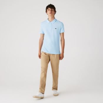 Lacoste Slim Fit Polo in Petit Piqué - Polo Pánské Světle Blankyt | CZ-dkSqcm